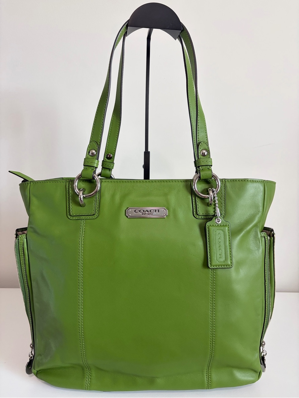 Coach Gallery North/South Leather Tote with Double Handles